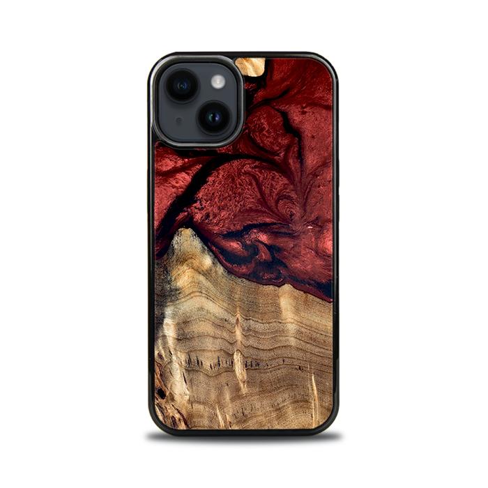 iPhone 14 etui na telefon z żywicy i drewna - Synergy#D122
