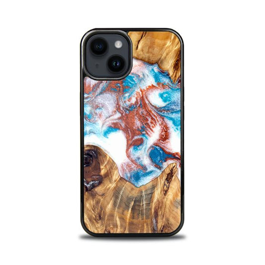 iPhone 14 etui na telefon z żywicy i drewna - Synergy#D125