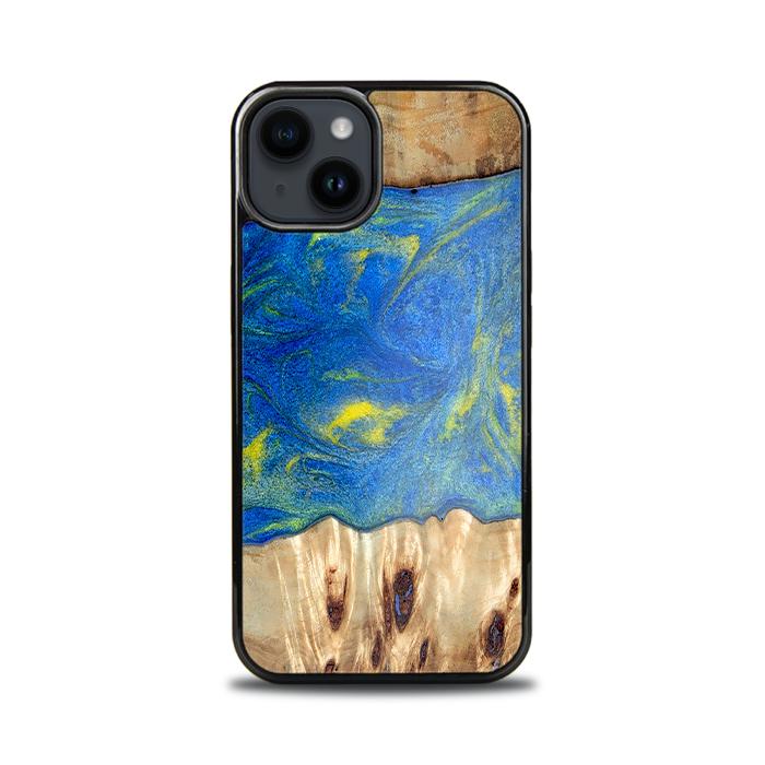 iPhone 14 etui na telefon z żywicy i drewna - Synergy#D128