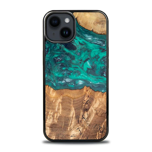iPhone 15 Plus Handyhülle aus Harz und Holz - Synergy#D109