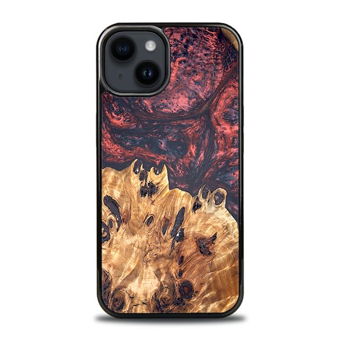iPhone 15 Plus Etui na telefon z żywicy i drewna - Synergy#D118
