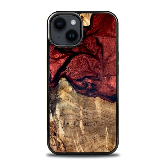 iPhone 15 Plus Etui na telefon z żywicy i drewna - Synergy#D122