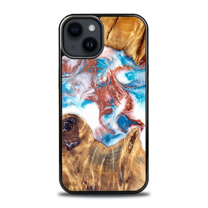 iPhone 15 Plus Etui na telefon z żywicy i drewna - Synergy#D125