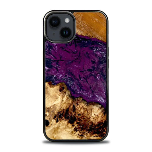 iPhone 15 Plus Etui na telefon z żywicy i drewna - Synergy#D134