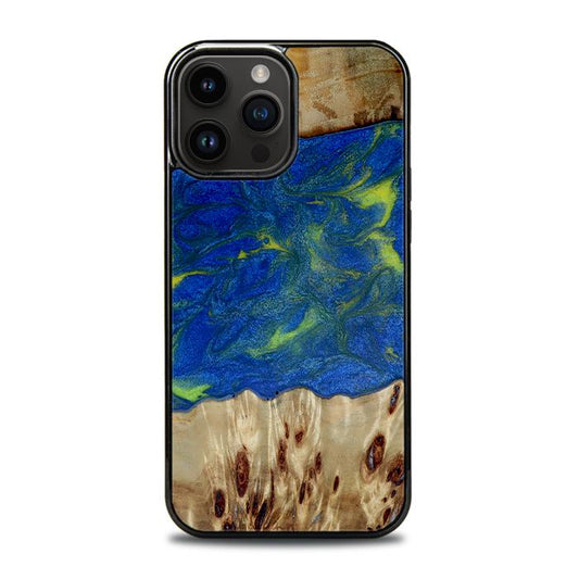 iPhone 15 Pro Max Handyhülle aus Harz und Holz - Synergy#D102