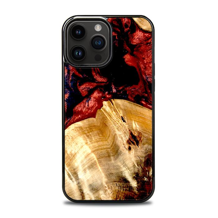 iPhone 15 Pro Max Etui na telefon z żywicy i drewna - Synergy#D117