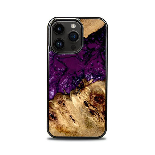 iPhone 15 Pro Handyhülle aus Harz und Holz - Synergy#D113