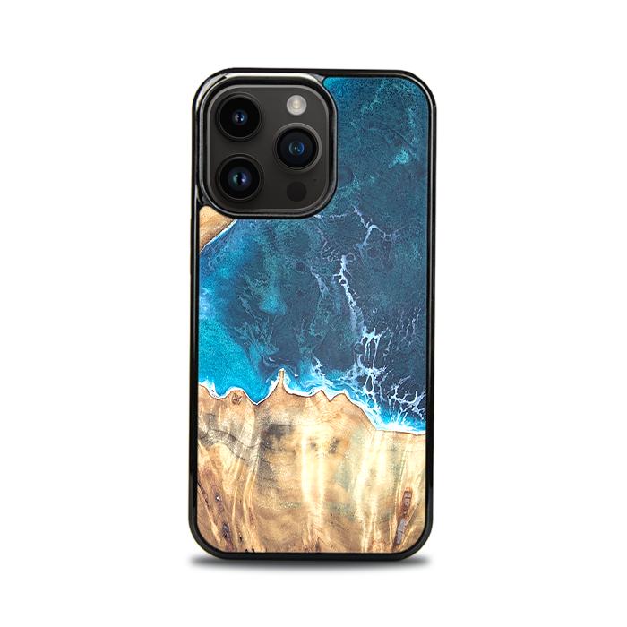 iPhone 15 Pro Handyhülle aus Harz und Holz - Synergy#D116