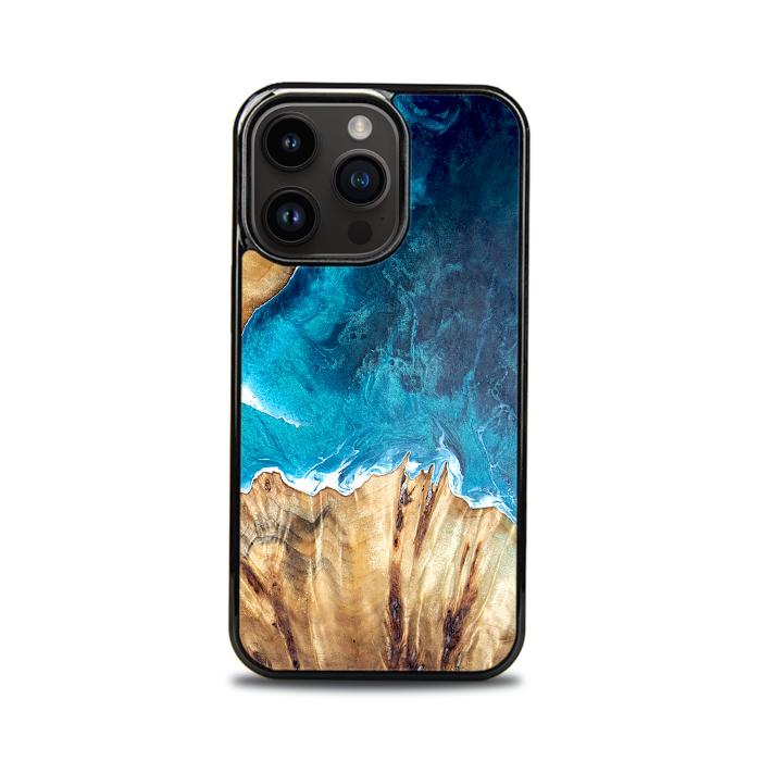 iPhone 15 Pro Etui na telefon z żywicy i drewna - Synergy#D126