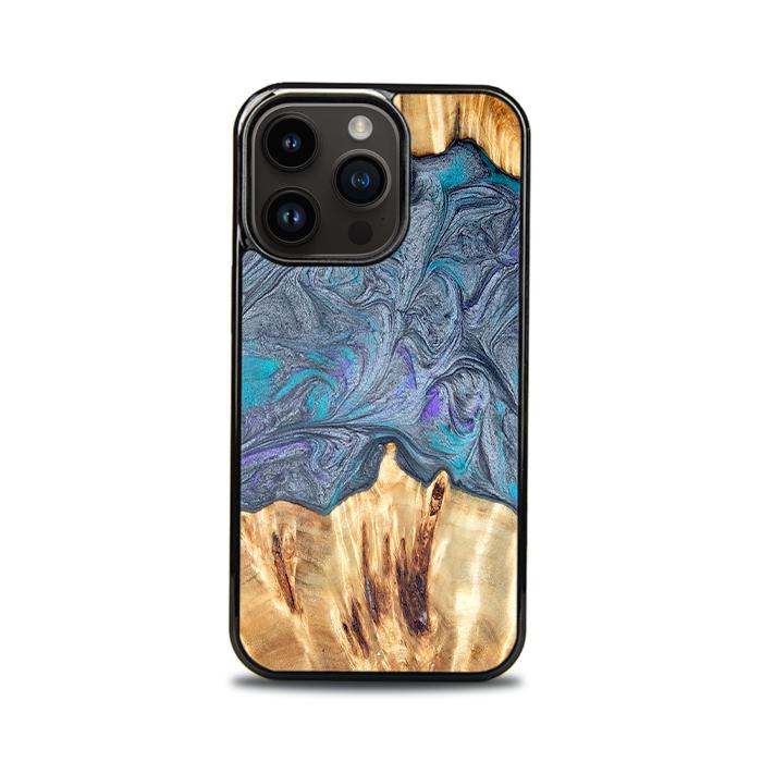 iPhone 15 Pro Handyhülle aus Harz und Holz - Synergy#D135