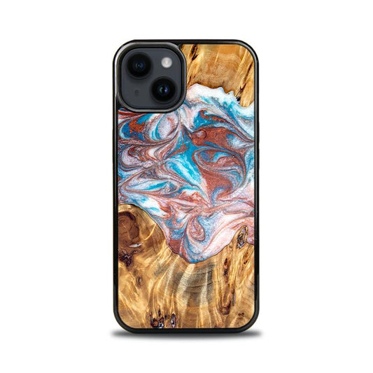 iPhone 15 Handyhülle aus Harz und Holz - Synergy#D138