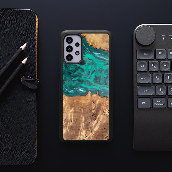 Samsung Galaxy A32 4G Handyhülle aus Harz und Holz - Synergy#D112