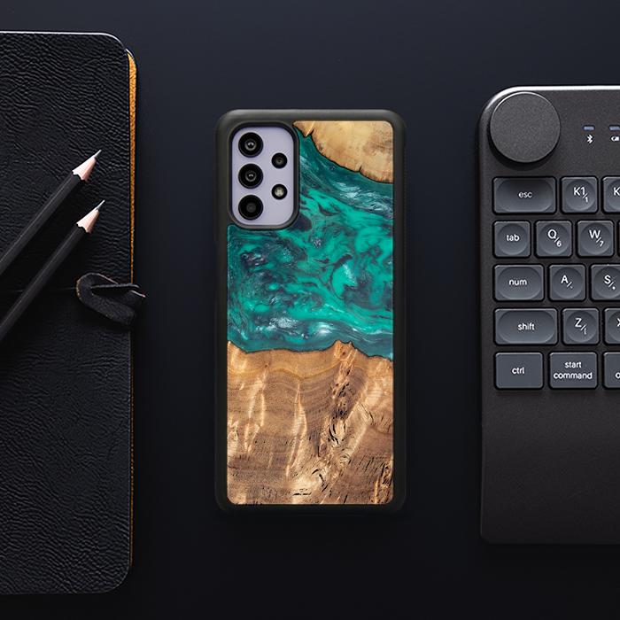 Samsung Galaxy A32 5G Etui na telefon z żywicy i drewna - Synergy#D109