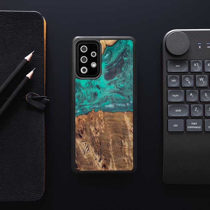 Samsung Galaxy A52 5G Etui na telefon z żywicy i drewna - Synergy#D108