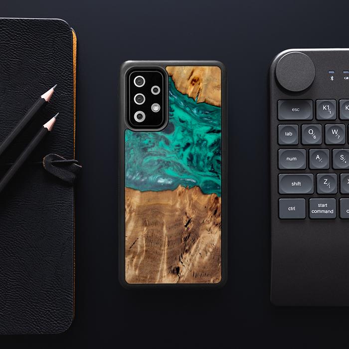 Samsung Galaxy A52 5G Etui na telefon z żywicy i drewna - Synergy#D133