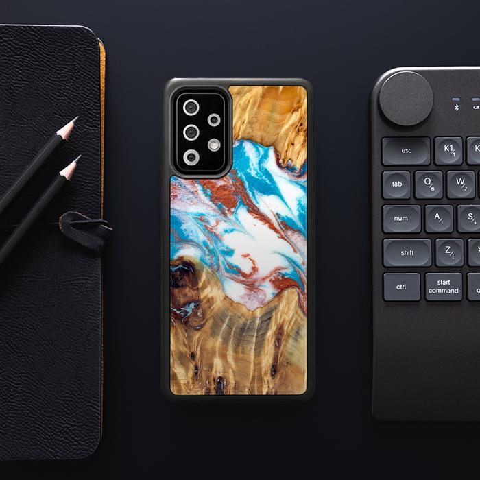 Samsung Galaxy A72 5G Handyhülle aus Harz und Holz - Synergy#D137