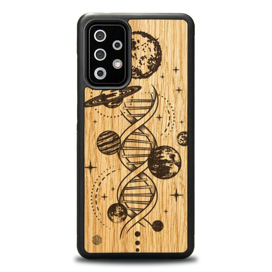 Samsung Galaxy A72 5G Handyhülle aus Holz – Space DNA (Eiche)