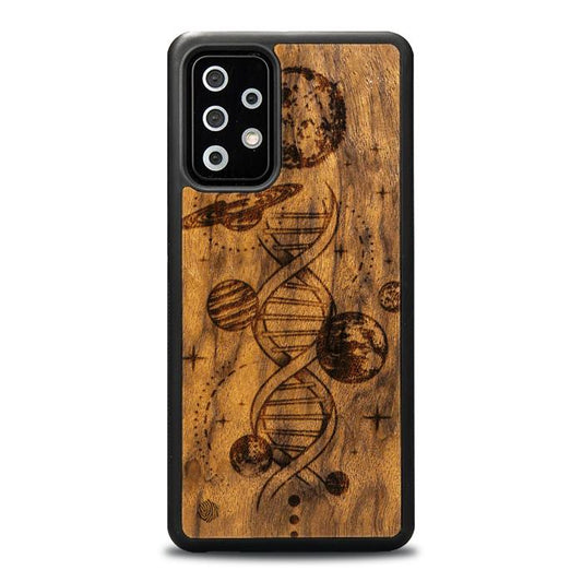 Samsung Galaxy A73 5G Handyhülle aus Holz - Space DNA (Imbuia)
