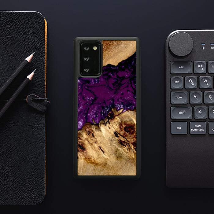 Samsung Galaxy NOTE 20 Handyhülle aus Harz und Holz - Synergy#D113