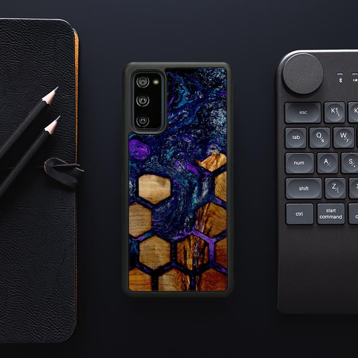 Samsung Galaxy S20 FE Etui na telefon z żywicy i drewna - Synergy#D105