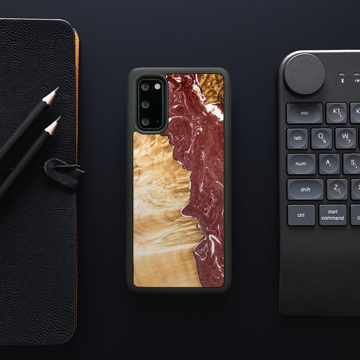 Etui na telefon Samsung Galaxy S20 wykonane z żywicy i drewna - SYNERGY#316