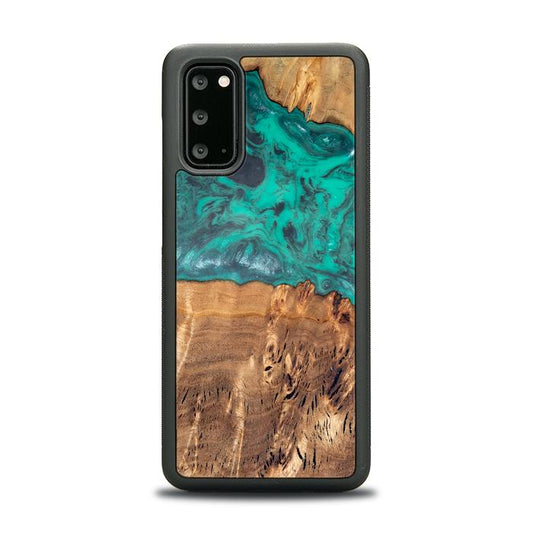 Samsung Galaxy S20 Handyhülle aus Harz und Holz - Synergy#D111