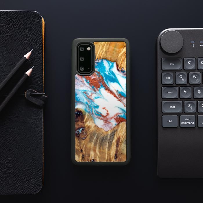 Samsung Galaxy S20 Handyhülle aus Harz und Holz - Synergy#D137