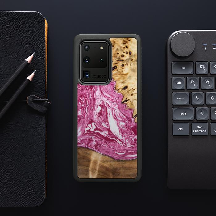 Samsung Galaxy S20 Ultra Etui na telefon z żywicy i drewna - Synergy#129