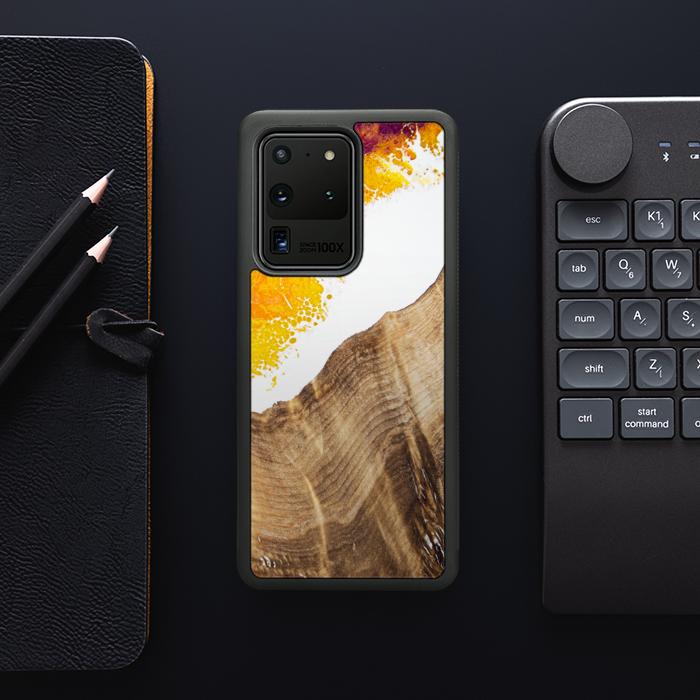 Samsung Galaxy S20 Ultra Handyhülle aus Kunstharz und Holz - Synergy#C28