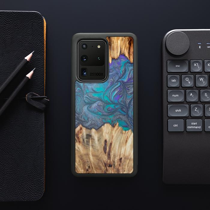 Samsung Galaxy S20 Ultra Handyhülle aus Harz und Holz - Synergy#D107
