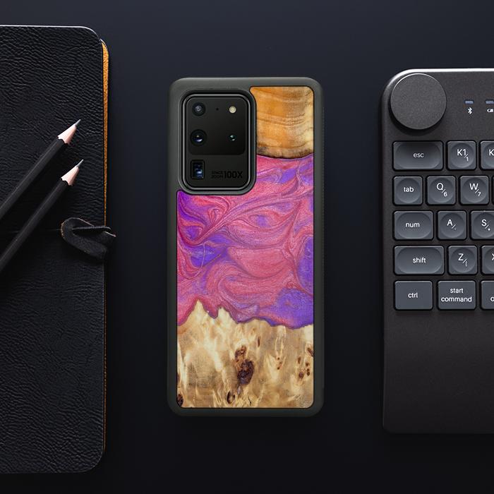Samsung Galaxy S20 Ultra Handyhülle aus Harz und Holz - Synergy#D136