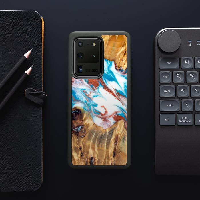 Samsung Galaxy S20 Ultra Handyhülle aus Harz und Holz - Synergy#D137