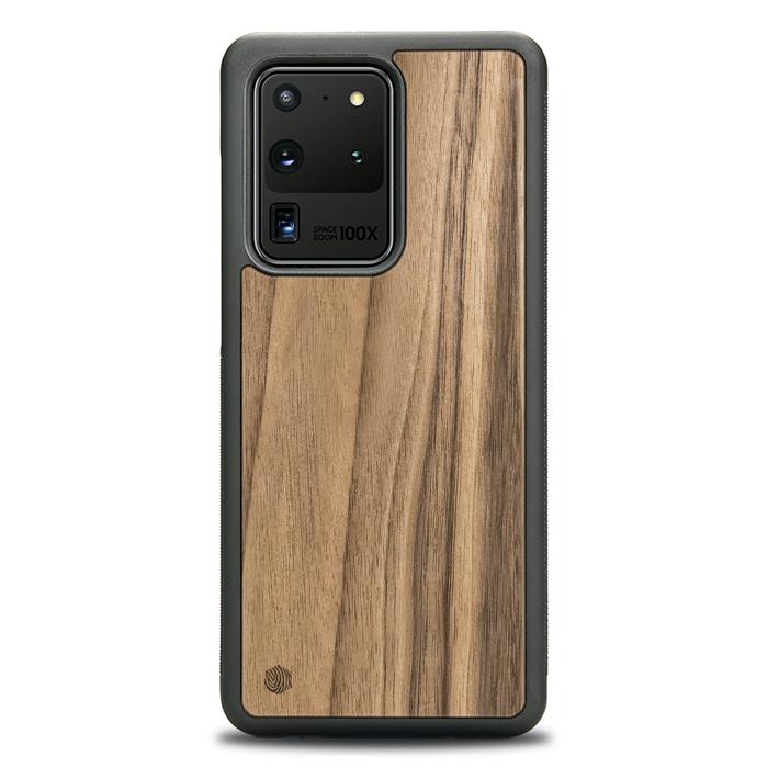Samsung Galaxy S20 Ultra Handyhülle aus Holz - Nussbaum