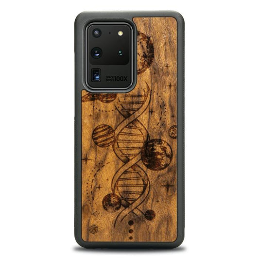 Samsung Galaxy S20 Ultra Handyhülle aus Holz - Space DNA (Imbuia)