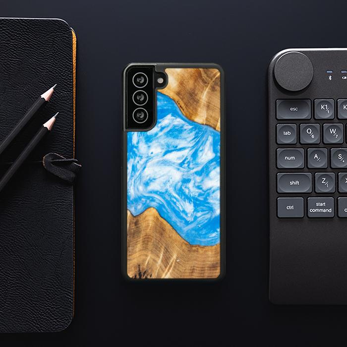 Samsung Galaxy S21 FE Etui na telefon z żywicy i drewna - SYNERGY#A28