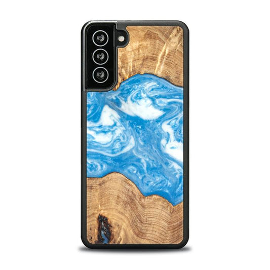 Samsung Galaxy S21 FE Resin & Wood Phone Case - SYNERGY#B03