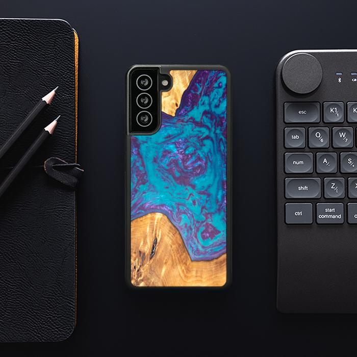 Samsung Galaxy S21 FE Etui na telefon z żywicy i drewna - SYNERGY#B25