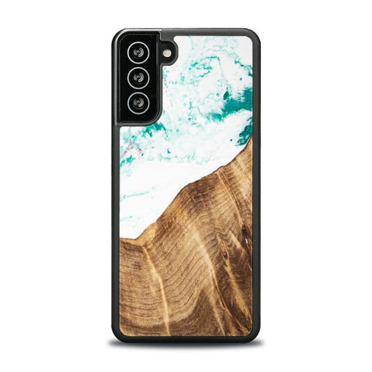 Samsung Galaxy S21 FE Resin & Wood Phone Case - SYNERGY#C14
