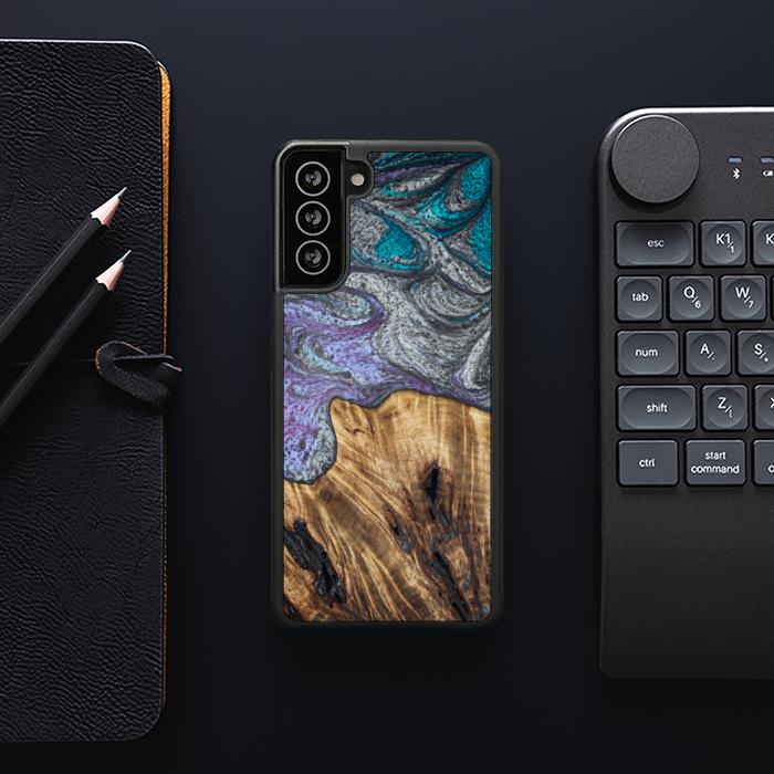 Samsung Galaxy S21 FE Etui na telefon z żywicy i drewna - SYNERGY#C47