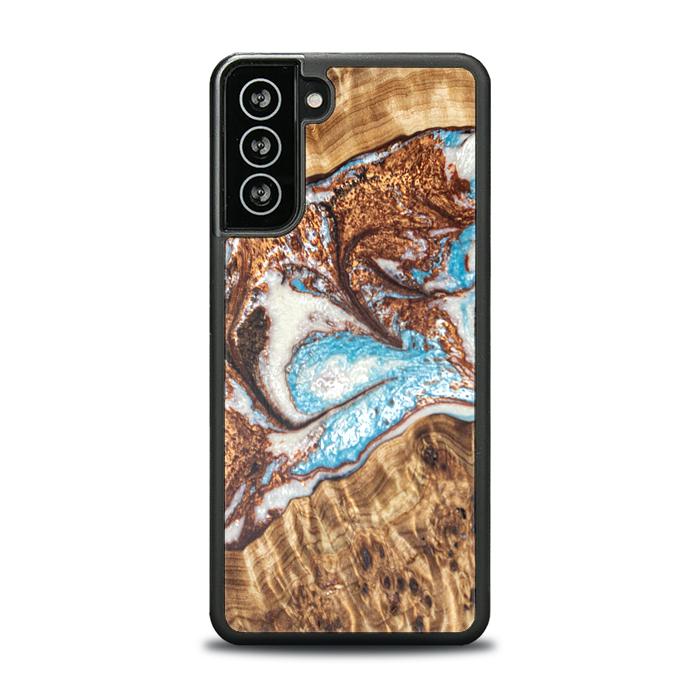 Samsung Galaxy S21 FE Handyhülle aus Kunstharz und Holz - Synergy#B11