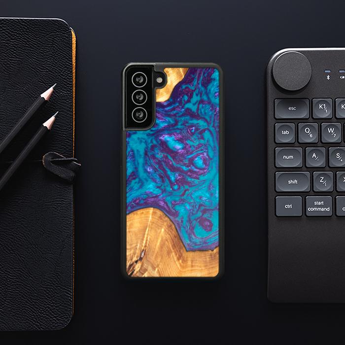 Samsung Galaxy S21 FE Handyhülle aus Kunstharz und Holz - Synergy#B28