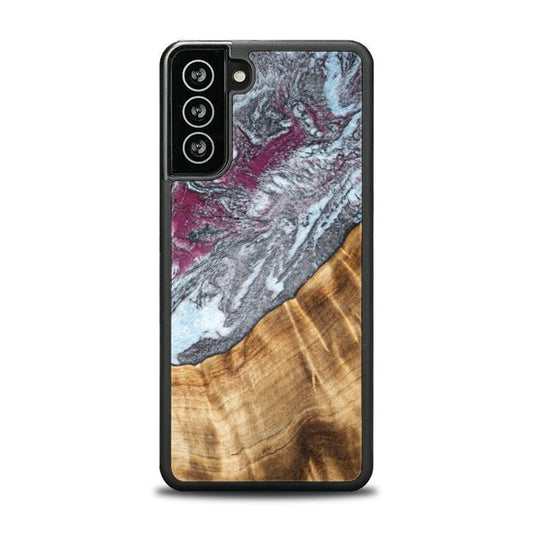Samsung Galaxy S21 FE Handyhülle aus Kunstharz und Holz - Synergy#C12