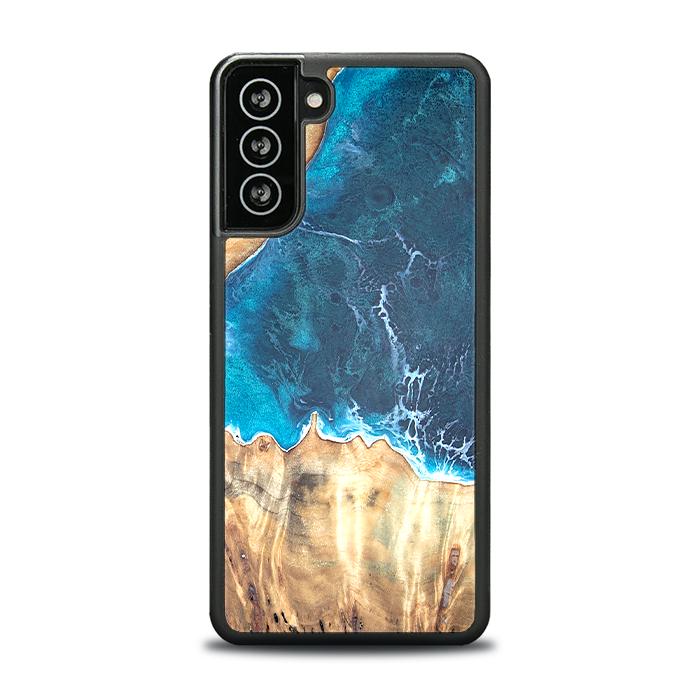 Samsung Galaxy S21 FE Etui na telefon z żywicy i drewna - Synergy#D116