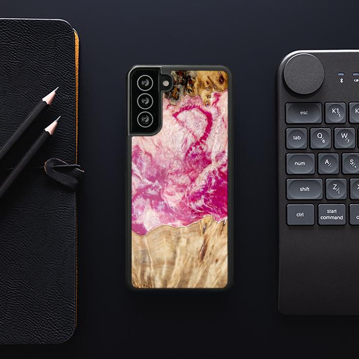 Samsung Galaxy S21 FE Resin & Wood Phone Case - Synergy#D123