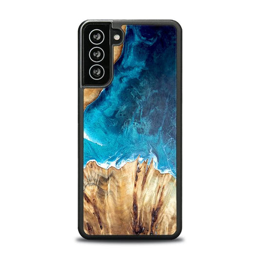 Samsung Galaxy S21 FE Handyhülle aus Harz und Holz - Synergy#D126