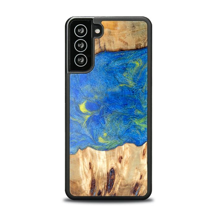 Samsung Galaxy S21 FE Resin & Wood Phone Case - Synergy#D131