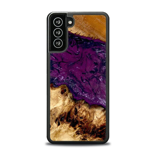 Samsung Galaxy S21 FE Handyhülle aus Harz und Holz - Synergy#D134