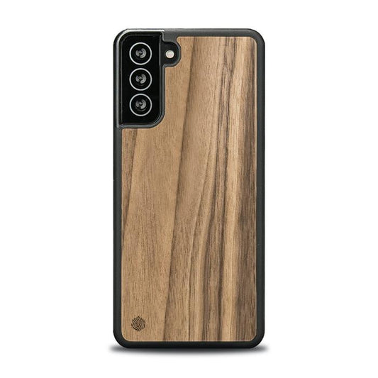 Samsung Galaxy S21 FE Handyhülle aus Holz - Nussbaum