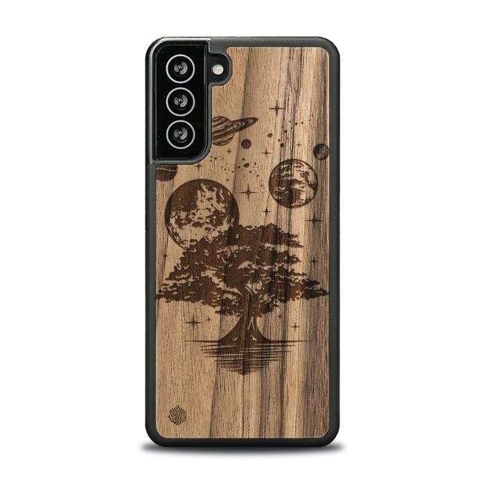 Samsung Galaxy S21 FE Wooden Phone Case - Galactic Garden
