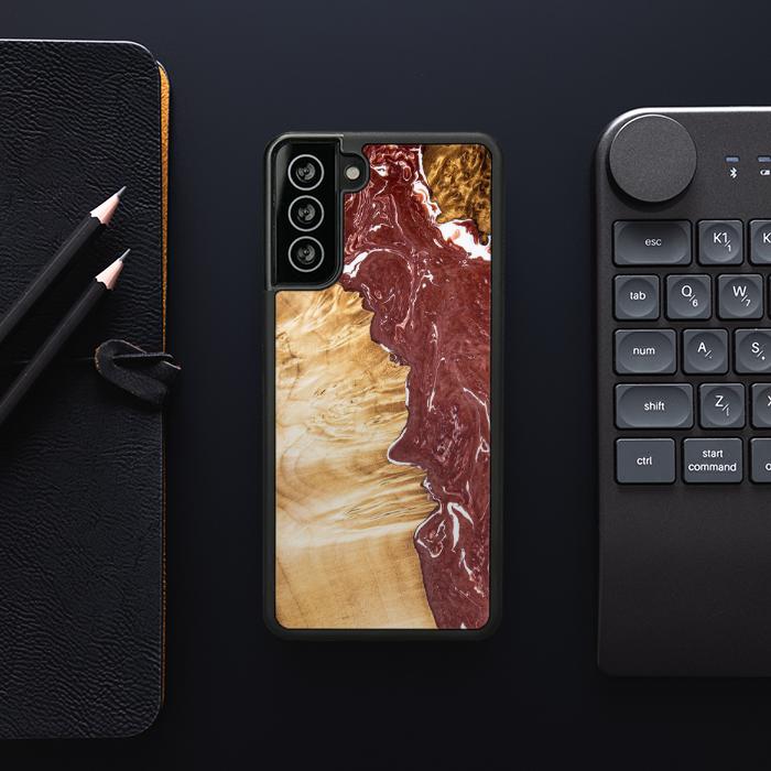 Samsung Galaxy S21 Plus Etui na telefon z żywicy i drewna - SYNERGY#316
